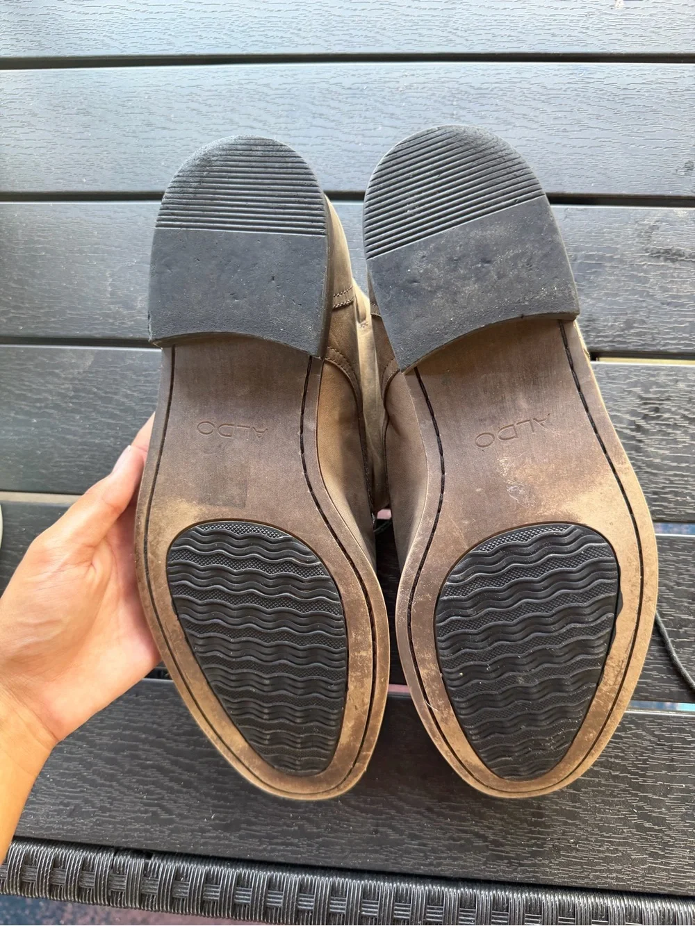 Aldo Tan/Brown Leather Chukka Boots
